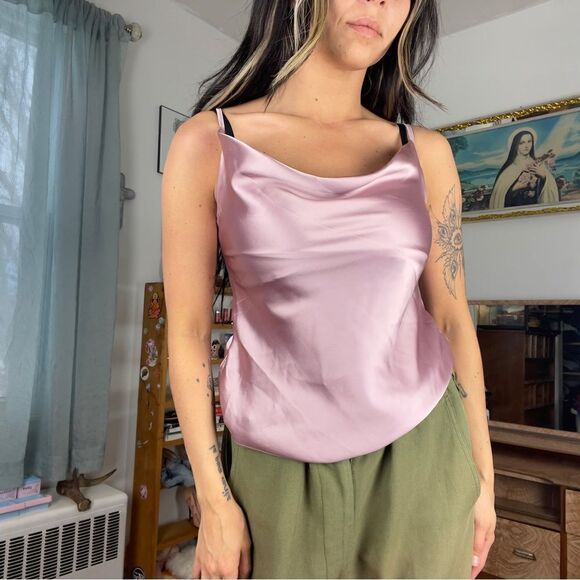 SATIN TOP PINK - Picture 4 of 13